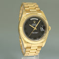 MINT Rolex Day Date II President Yellow Gold Black Arabic 41mm 218238 Watch Box
