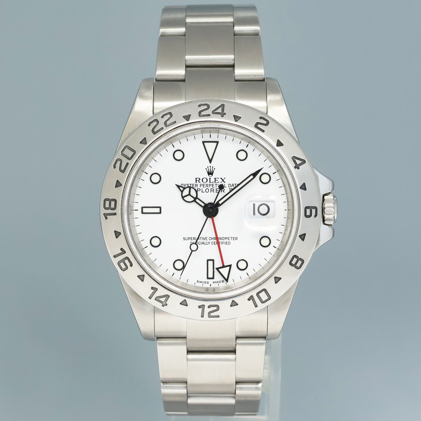 2004 MINT Rolex Explorer II White 16570 40mm No Holes Polar GMT Watch Box