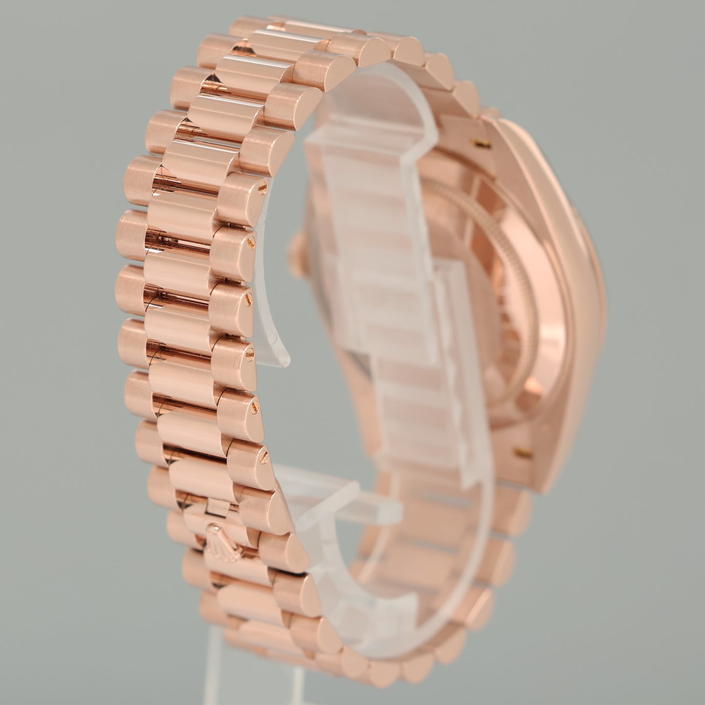 PAPERS MINT 2020 Rolex President 40mm Rose Gold Sundust Diamond 228235 Watch Box