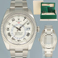 MINT Rolex Sky-Dweller White Gold Bracelet 42mm White Dial 326939 Watch Box