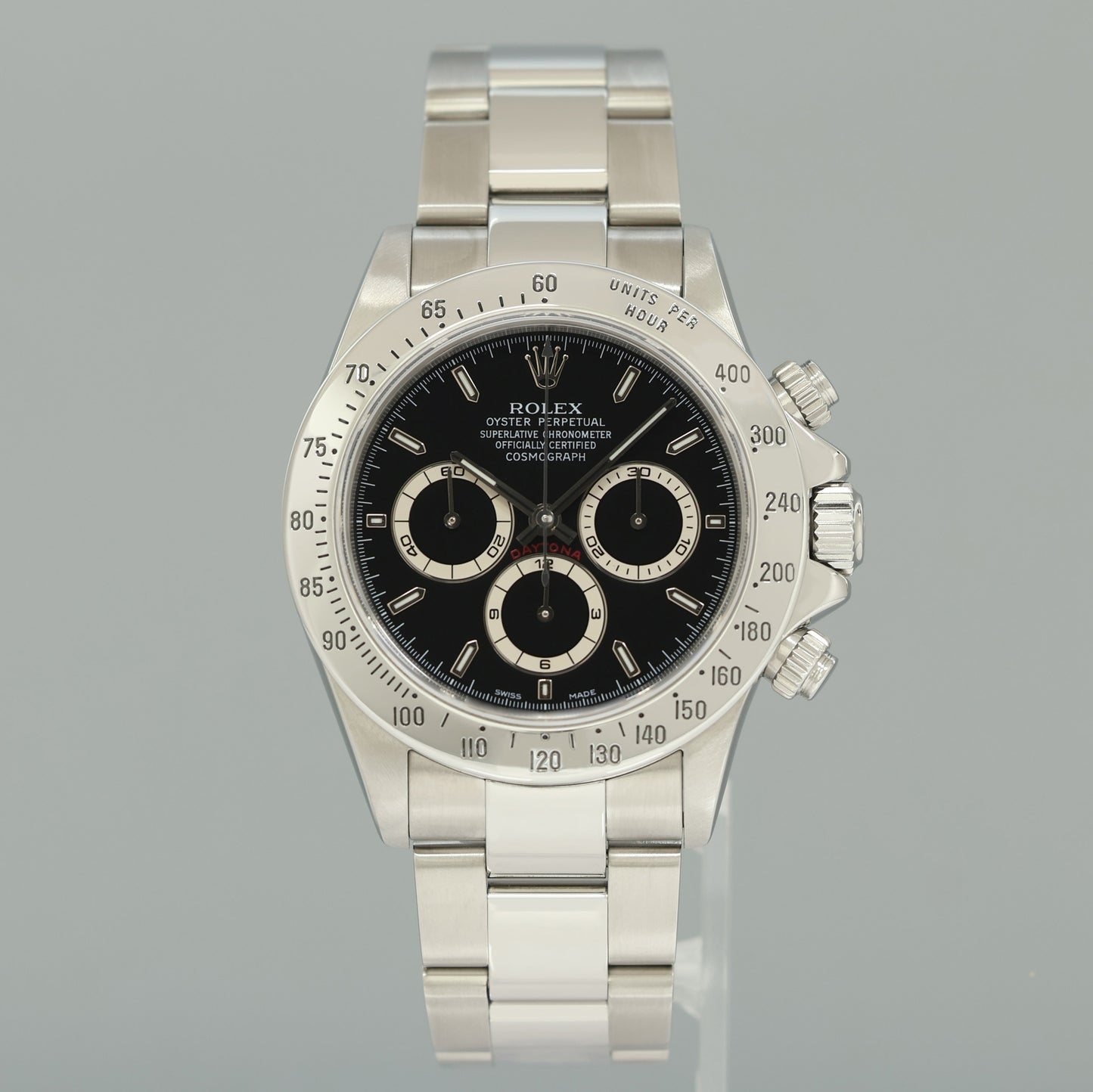 1999 MINT Rolex 16520 Zenith Daytona Chronograph Black Dial 40mm Watch Box