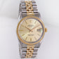 MINT Rolex Oyster Perpetual Date Two Tone Steel Gold Champagne Jubilee Watch 15053