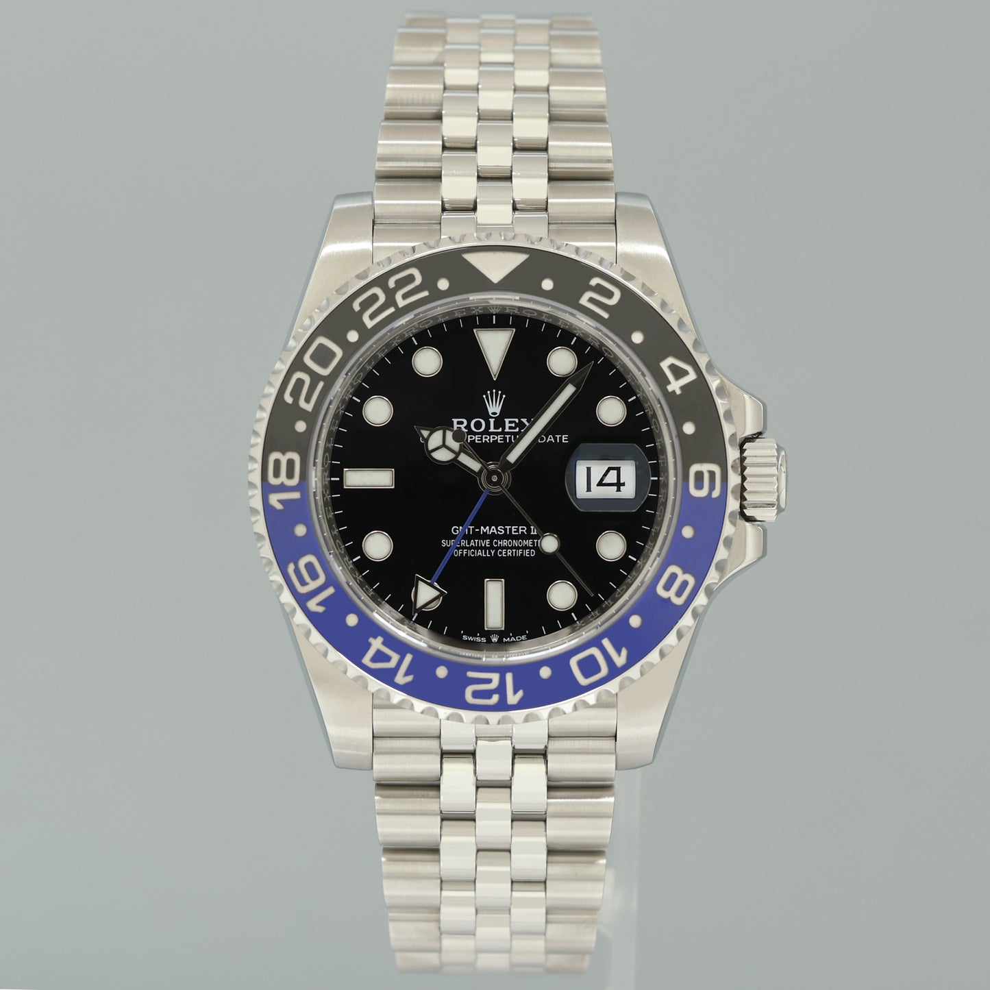 2022 MINT Rolex GMT Master II Batman Blue Jubilee Ceramic 126710BLNR Watch Box