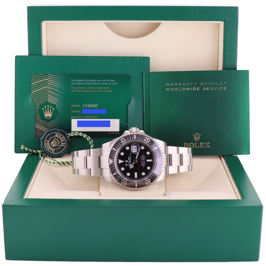 2024 NEW PAPERS Rolex Red Seadweller SD43 126600 43mm Mark 2 Watch Box