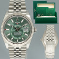 2025 NEW Rolex 336934 Sky-Dweller Steel Green Jubilee 42mm Watch Box