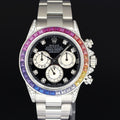 MINT Rolex Daytona 116520 Black Rainbow Diamond Steel 40mm Watch Box