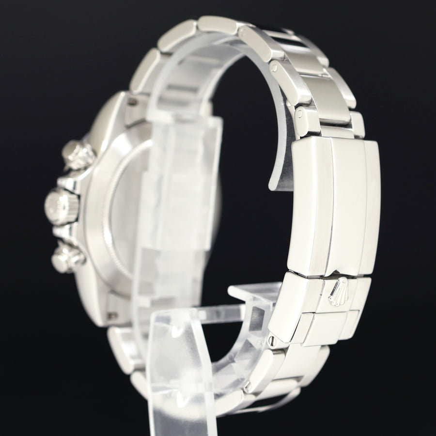 MINT Rolex Daytona 116520 Black Rainbow Diamond Steel 40mm Watch Box