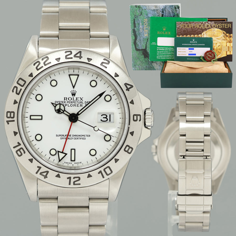 2022 RSC PAPERS MINT Rolex Explorer II White 16570 40mm Polar Stainless Steel Watch Box