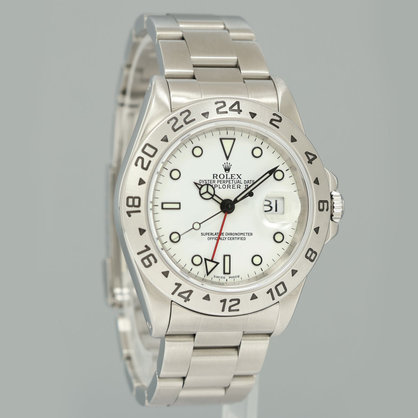 1998 MINT Rolex Explorer II White 16570 40mm Polar Stainless Steel Watch Box
