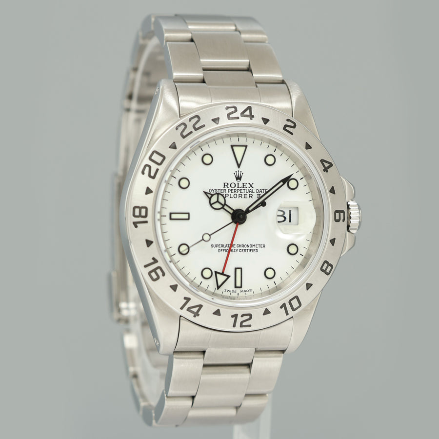 1998 MINT Rolex Explorer II White 16570 40mm Polar Stainless Steel Watch Box