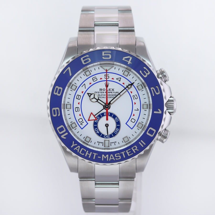 2019 MINT PAPERS Rolex Yacht-Master II 2 MERC HANDS Steel 44mm Blue 116680 Watch
