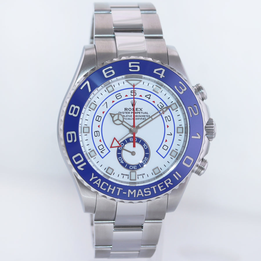 2019 MINT PAPERS Rolex Yacht-Master II 2 MERC HANDS Steel 44mm Blue 116680 Watch