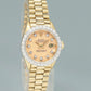 RARE STELLA DIAL Vintage Ladies Rolex President 26mm 6913 18k Gold Diamond Watch Box