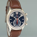 MINT Patek Philippe 5960G White Gold Chrono Blue Annual Calendar 40.5mm Watch