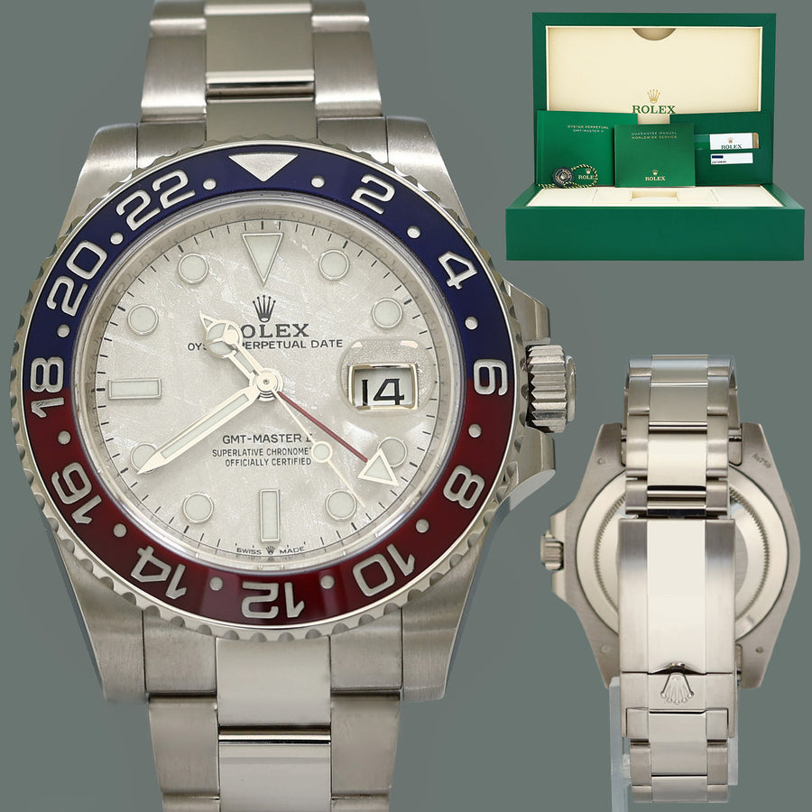 PAPERS Rolex GMT-Master II 126719 Blue Pepsi METEORITE White Gold
