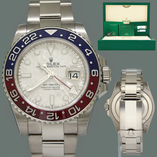PAPERS Rolex GMT-Master II 126719 Blue Pepsi METEORITE White Gold 40mm Watch Box