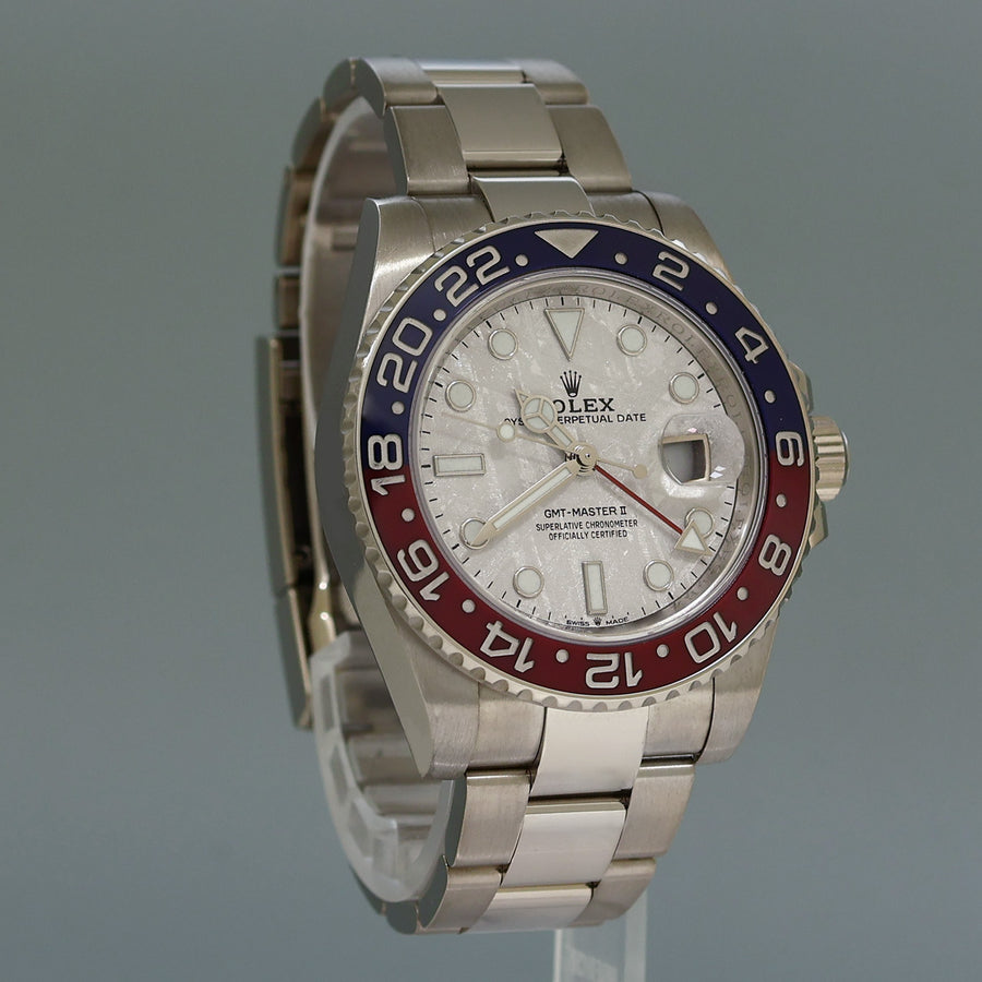 PAPERS Rolex GMT-Master II 126719 Blue Pepsi METEORITE White Gold 40mm Watch Box