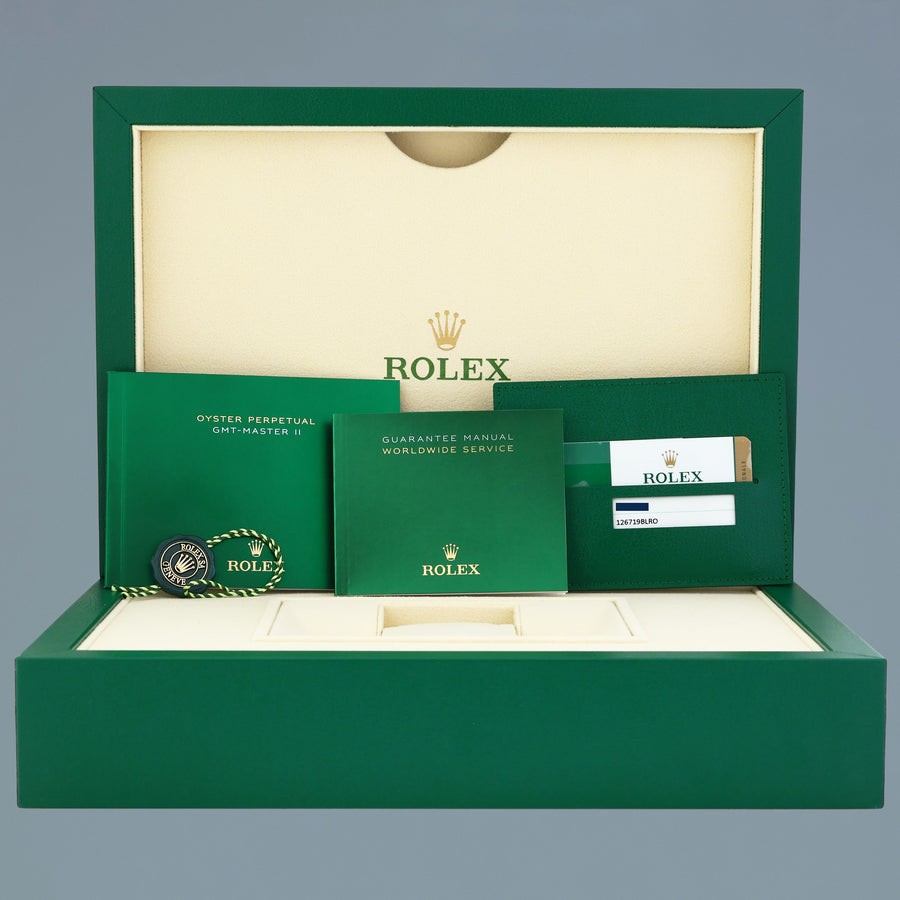 PAPERS Rolex GMT-Master II 126719 Blue Pepsi METEORITE White Gold 40mm Watch Box