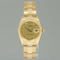 Rolex Date 34mm Oyster Perpetual 1503 Yellow Gold Champagne Watch Box