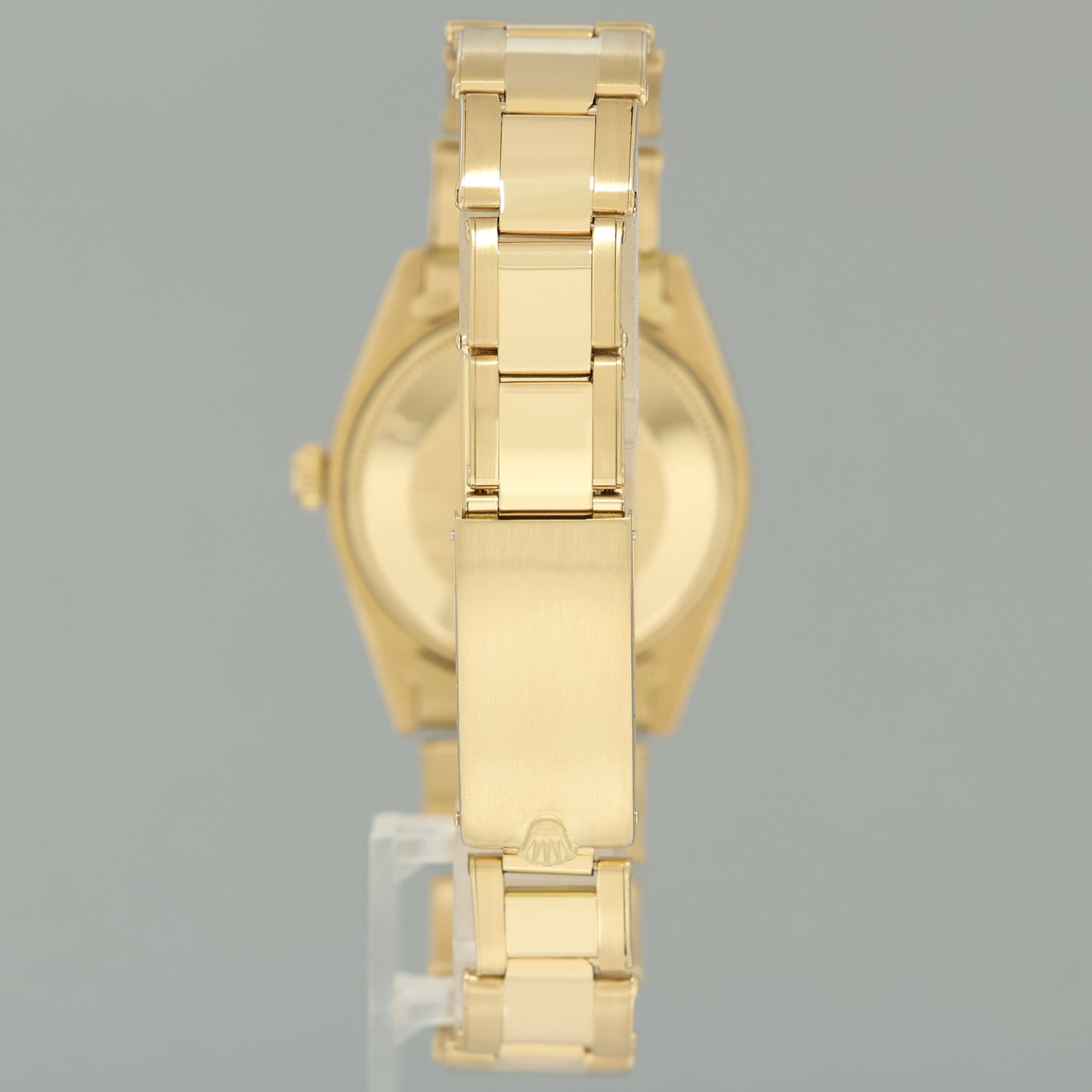 Rolex Date 34mm Oyster Perpetual 1503 Yellow Gold Champagne Watch Box
