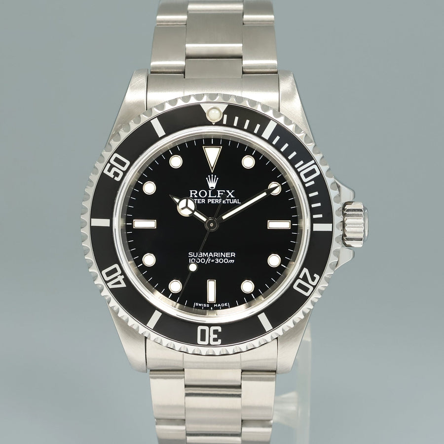 MINT 2007 Rolex Submariner No-Date 2 line dial 14060M Steel Black 40mm Watch Box