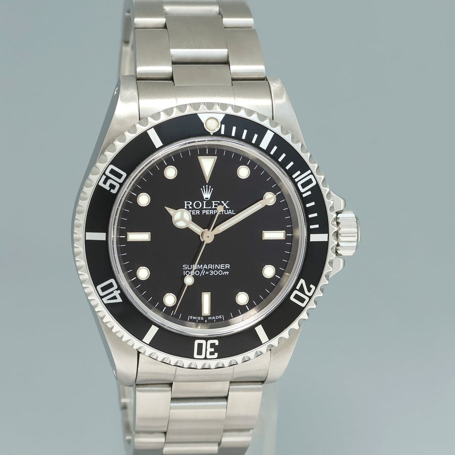 MINT 2007 Rolex Submariner No-Date 2 line dial 14060M Steel Black 40mm Watch Box