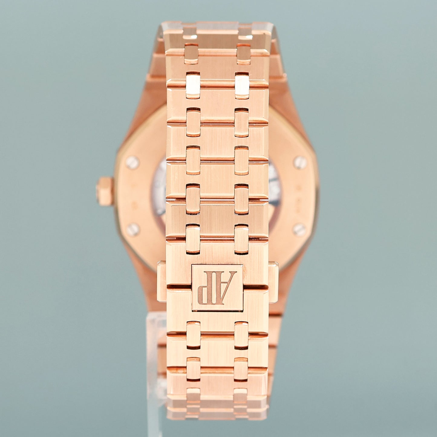 PAPERS MINT Audemars Piguet Royal Oak 41mm Rose Gold 15400OR Blue Dial Watch Box