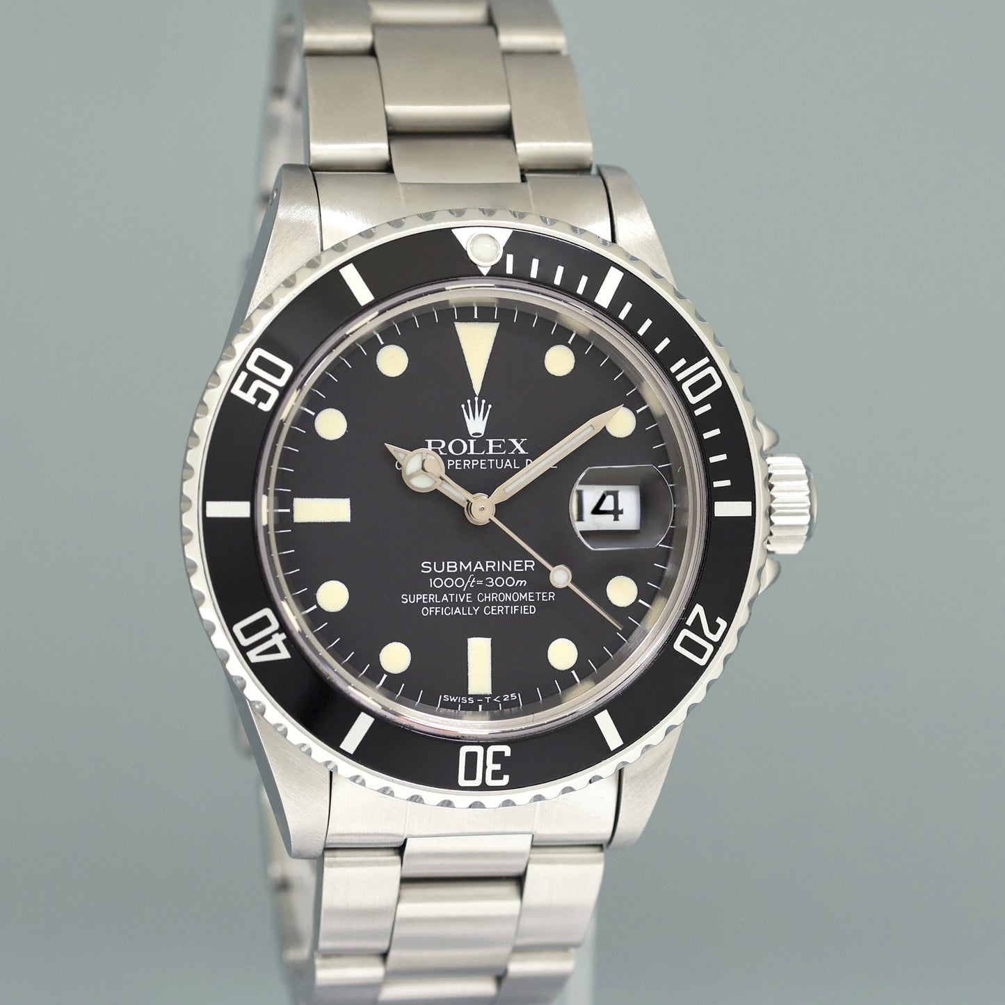 2011 RSC Papers MATTE PATINA Rolex Submariner Date 16800 Steel Black 40mm Watch