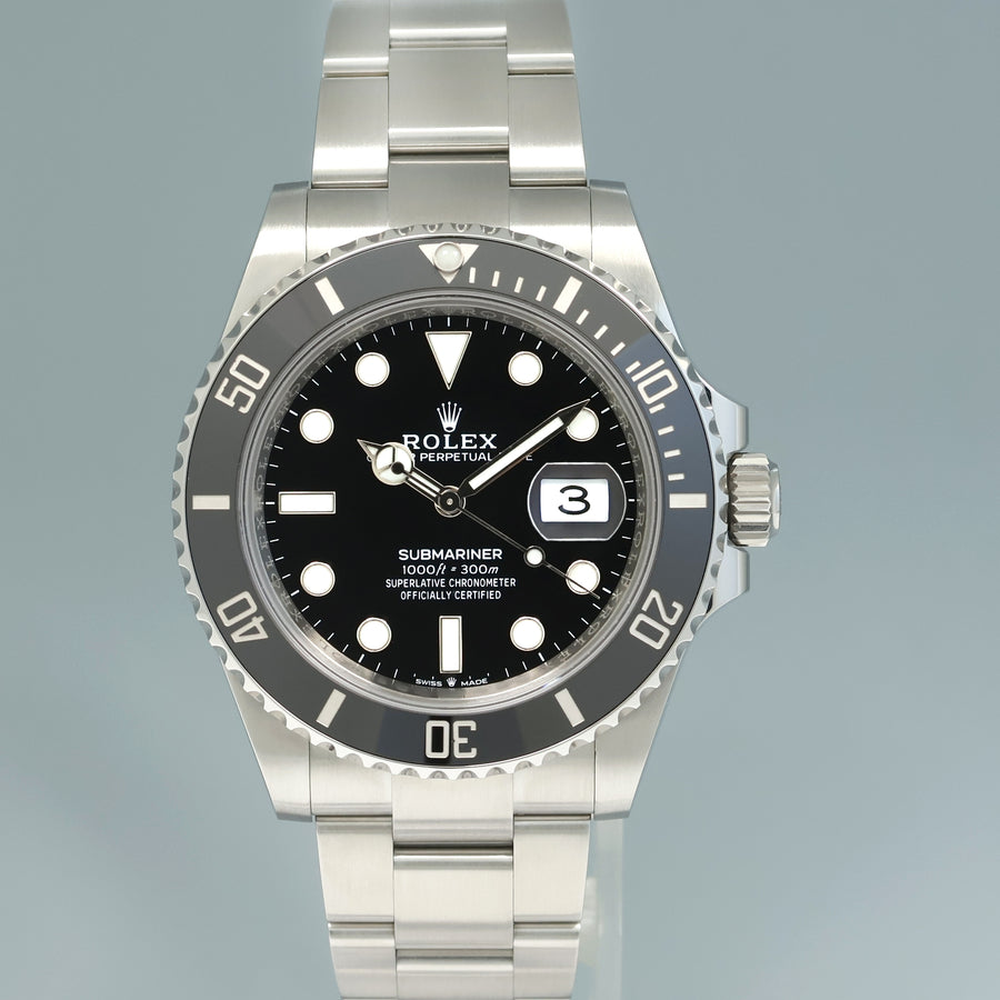 2022 NEW PAPERS Rolex Submariner 41mm Black Dial Ceramic 126610 Watch Box