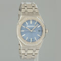 2026 Papers Audemars Piguet Royal Oak Steel 15550ST.OO.1356ST.08 Tiffany Blue Watch