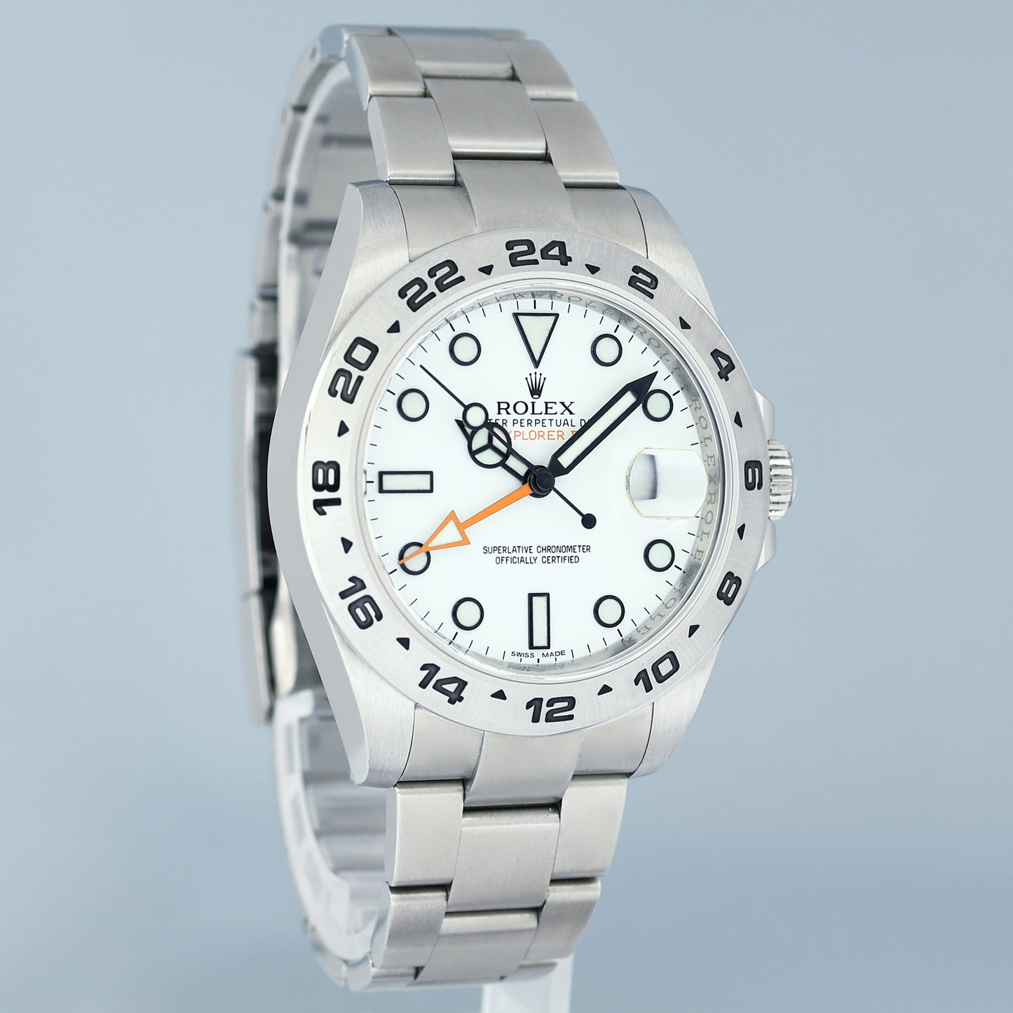 2018 MINT Rolex Explorer II 216570 Polar White Dial Steel 42mm Watch Box