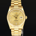 MINT Rolex President 18238 Champagne Factory Diamond Double Quick Gold Watch Box