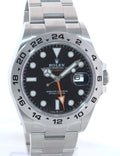 2022 NEW PAPERS 226570 Rolex Explorer II 42mm Black Steel 42mm Date Watch Box
