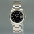 MINT Ladies Rolex Midsize Black Dial 31mm Datejust Oyster Steel 78240 Watch