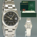 MINT Ladies Rolex Midsize Black Dial 31mm Datejust Oyster Steel 78240 Watch