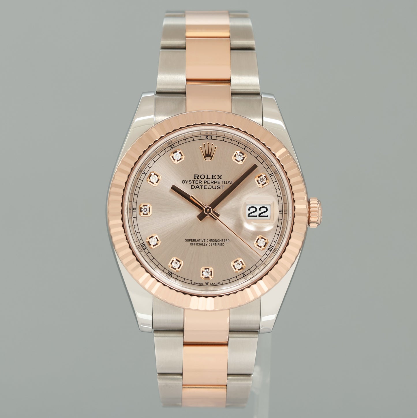 2024 NEW PAPERS Rolex DateJust 41 126331 Diamond Rose Gold Two-Tone Watch Box