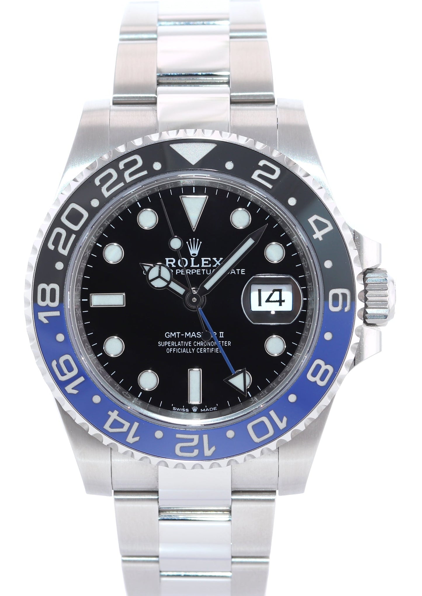 2021 NEW PAPERS Rolex 126710 GMT Master Batman Black Blue Oyster Ceramic Watch Box