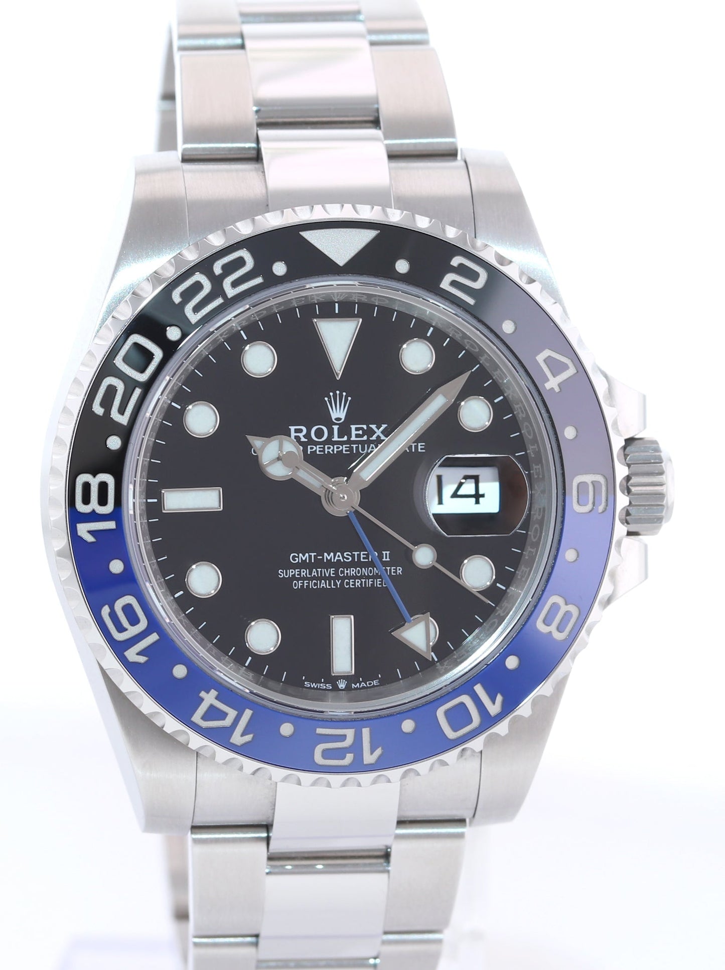 2021 NEW PAPERS Rolex 126710 GMT Master Batman Black Blue Oyster Ceramic Watch Box