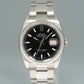 2010 MINT Rolex DateJust 36mm 116200 Steel Black Stick Oyster Watch Box