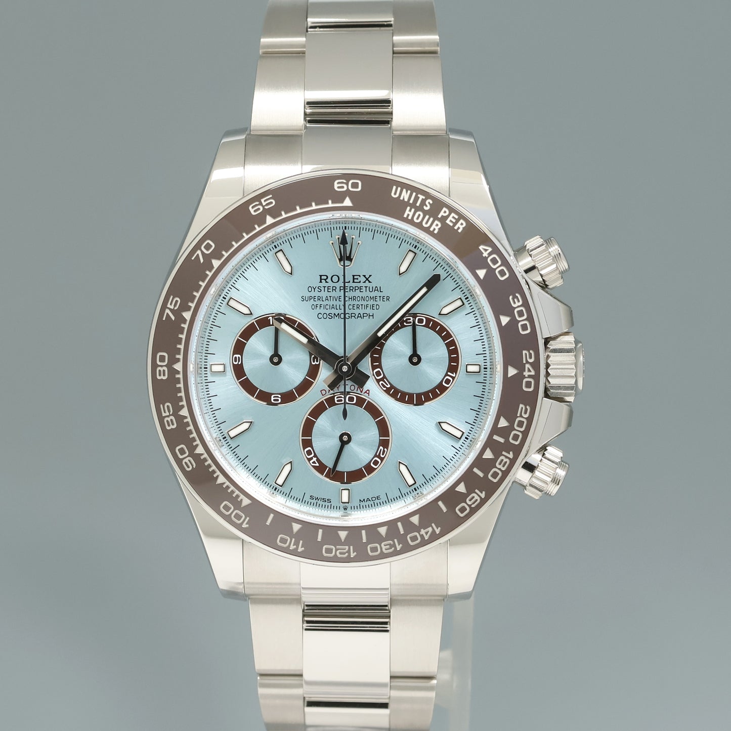NEW 2024 PAPERS Rolex Daytona 126506 Platinum Glacier Blue Ceramic Bezel Watch Box