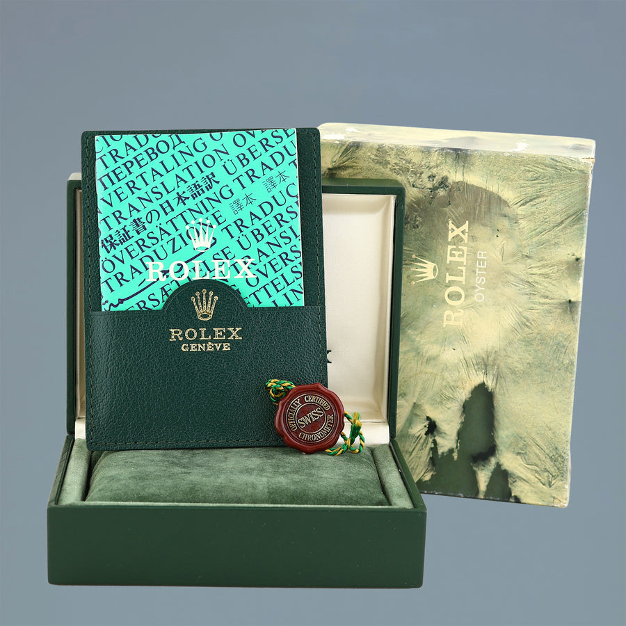 Rolex Submariner Date 16803 Two-Tone Yellow Gold Steel Black 40mm Watch Box