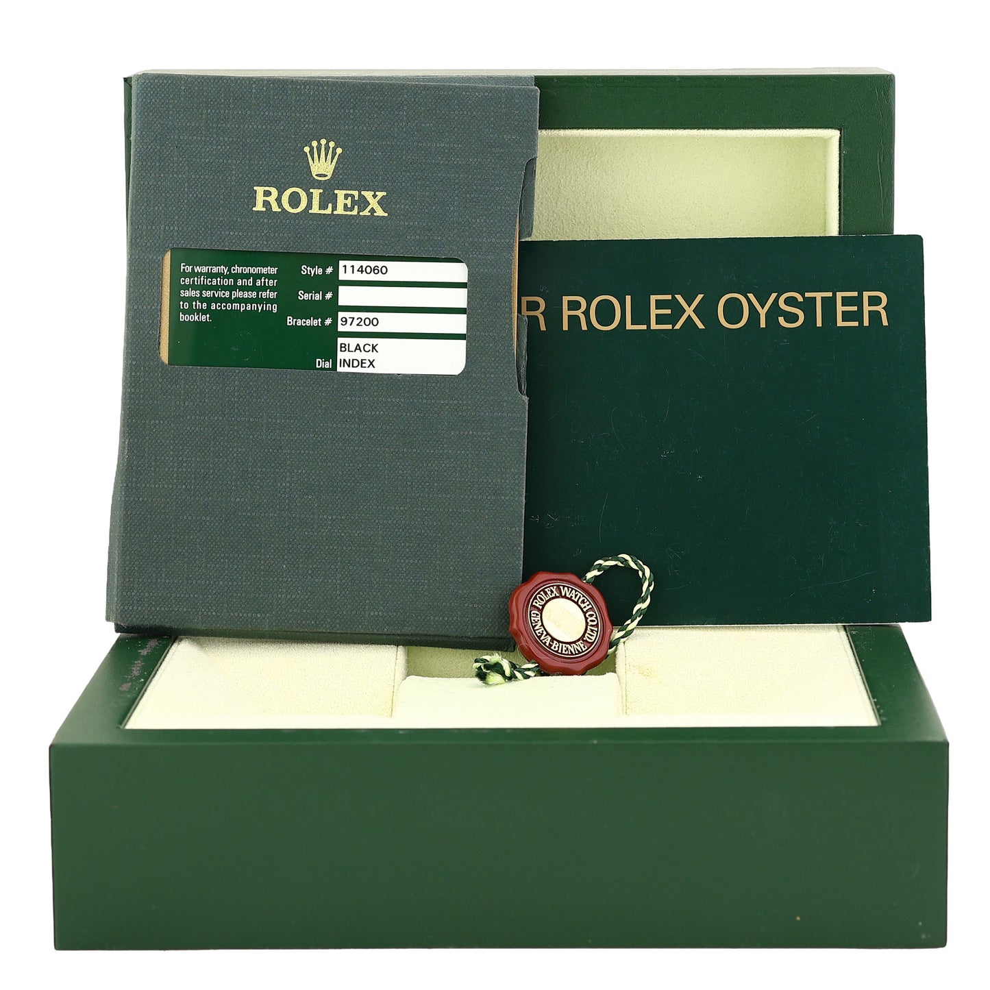 MINT PAPERS Rolex Submariner No Date 114060 Steel Black Ceramic Watch Box