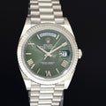2026 NEW PAPERS Rolex Platinum Fluted President Olive Green Roman 228236 Watch Box