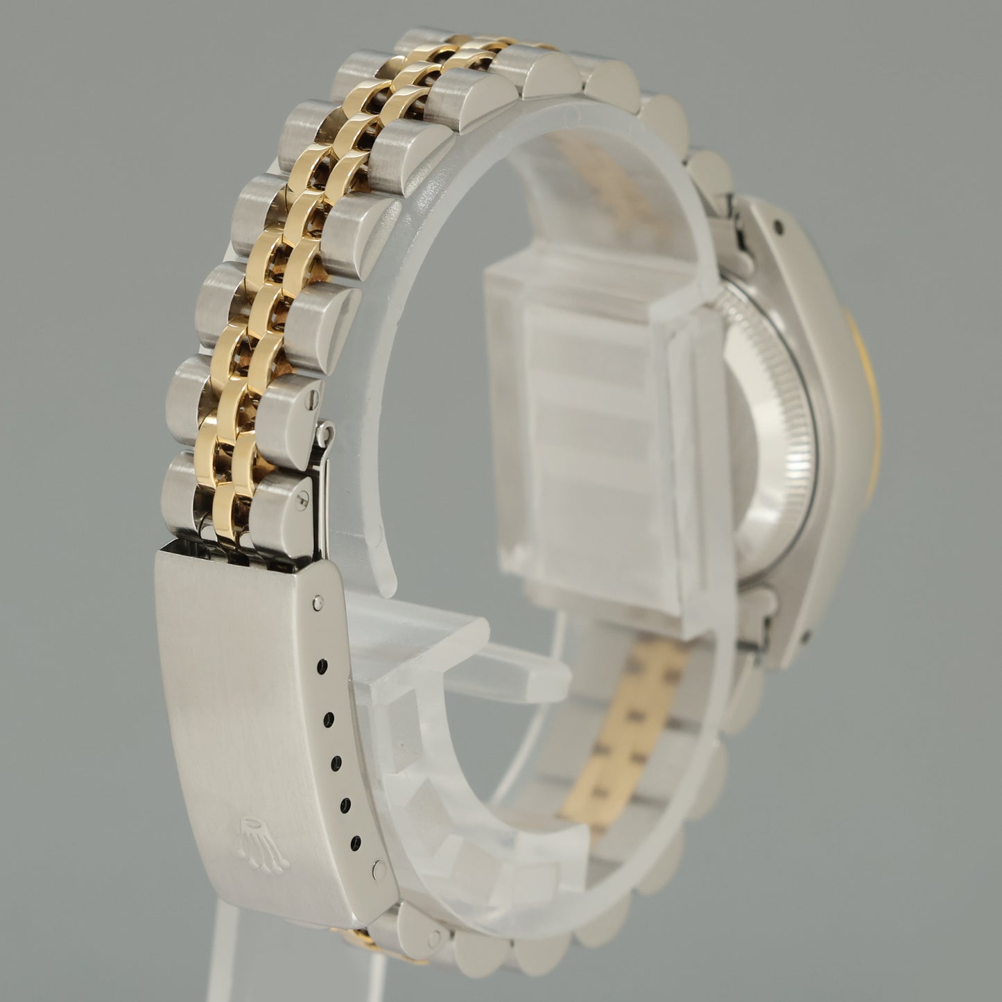GREEN DIAMOND Ladies Rolex DateJust 26mm 69173 Two Tone Gold Jubilee Watch