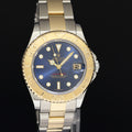 2011 MINT Ladies Rolex Yacht-Master 168623 35mm Gold Two Tone Blue Watch Box