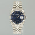 MINT Rolex DateJust 16234 Blue Roman Jubilee White Gold Fluted Watch Box