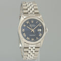 MINT Rolex DateJust 16234 Blue Roman Jubilee White Gold Fluted Watch Box