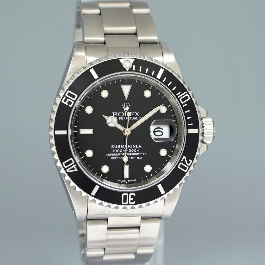 2000 MINT PAPERS 2021 RSC Rolex 16610LN Submariner Date Steel Black 40mm Watch Box