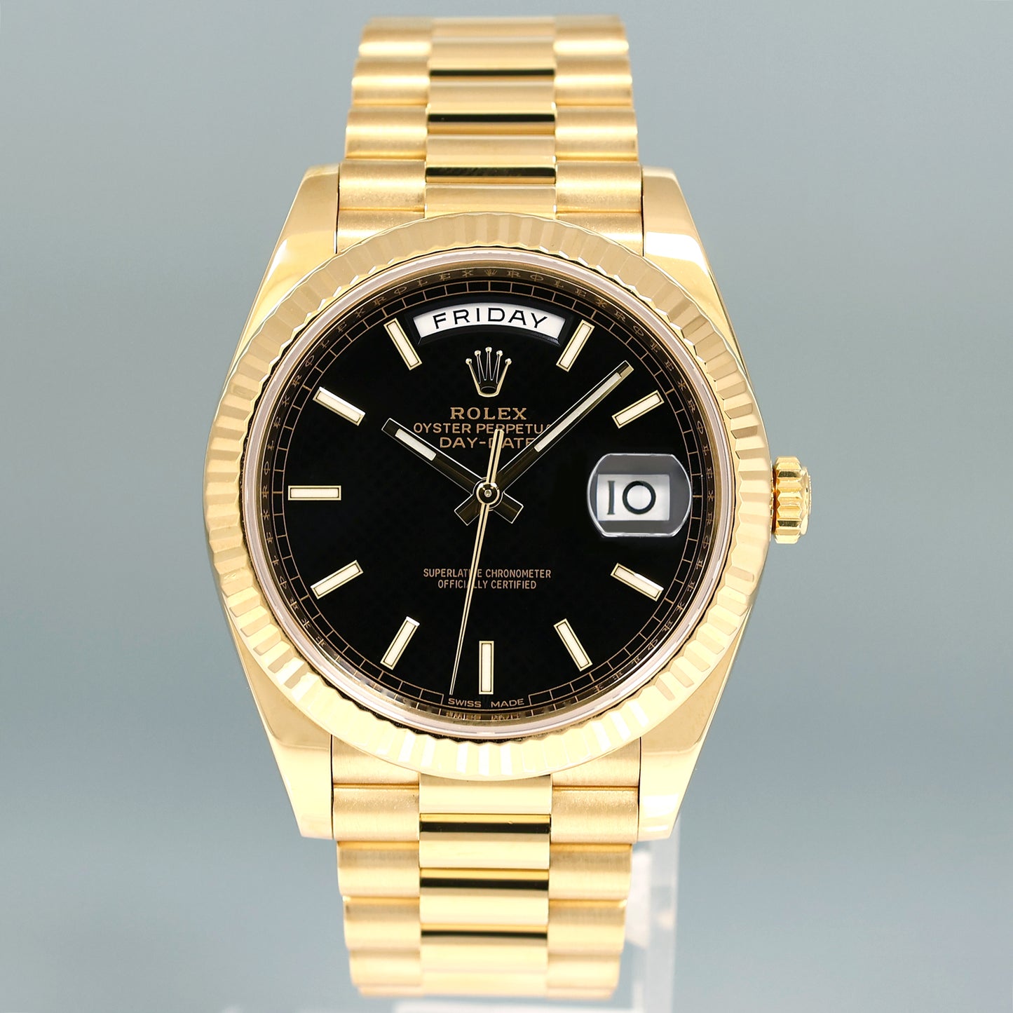 MINT PAPERS Rolex Day-Date 40 President 228238 Black Stick Yellow Gold Watch Box