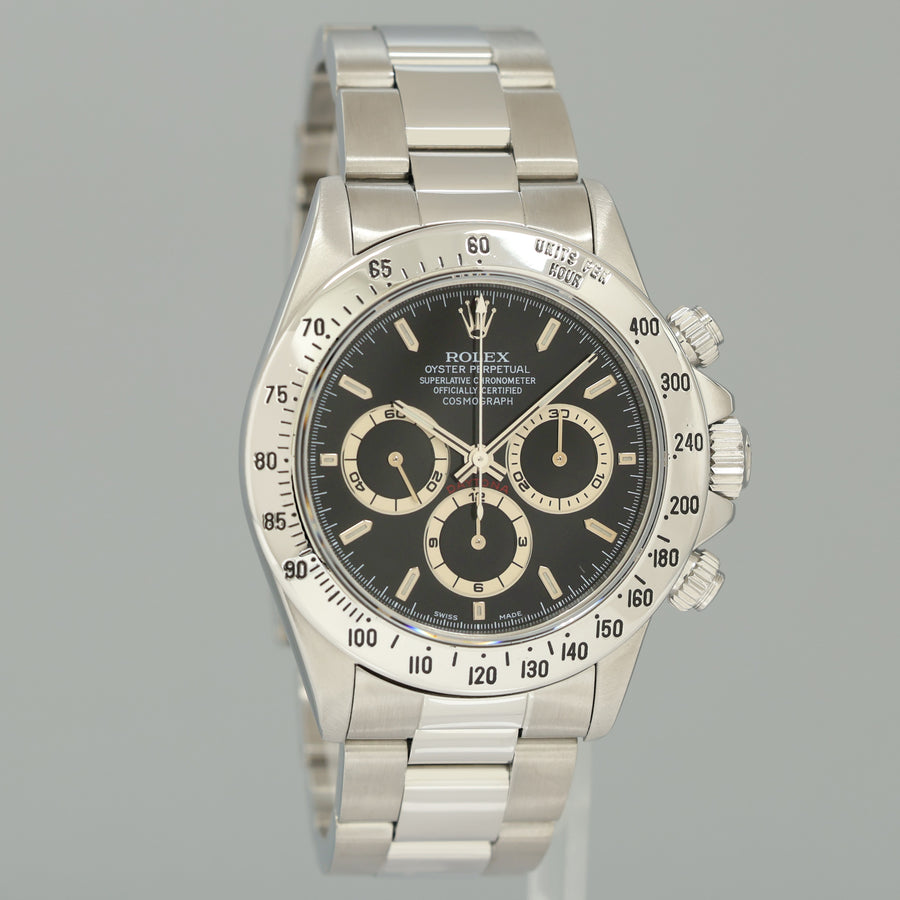 1999 MINT Rolex 16520 Zenith Daytona Black 40mm Chronograph Watch Box